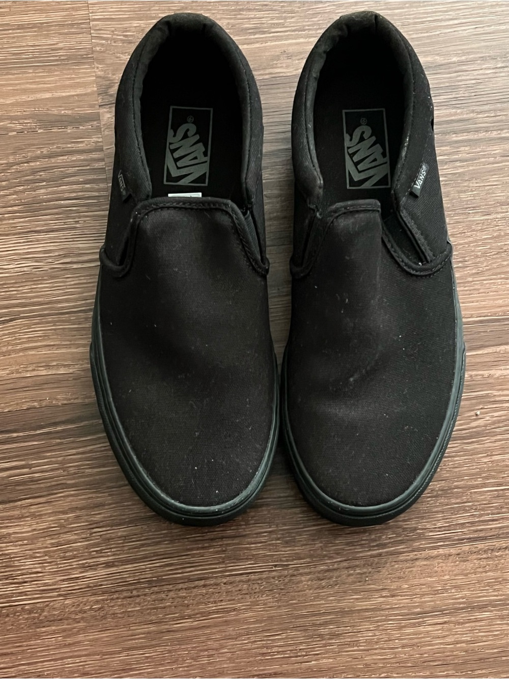 Vans Black Canvas Slip-On Sneakers